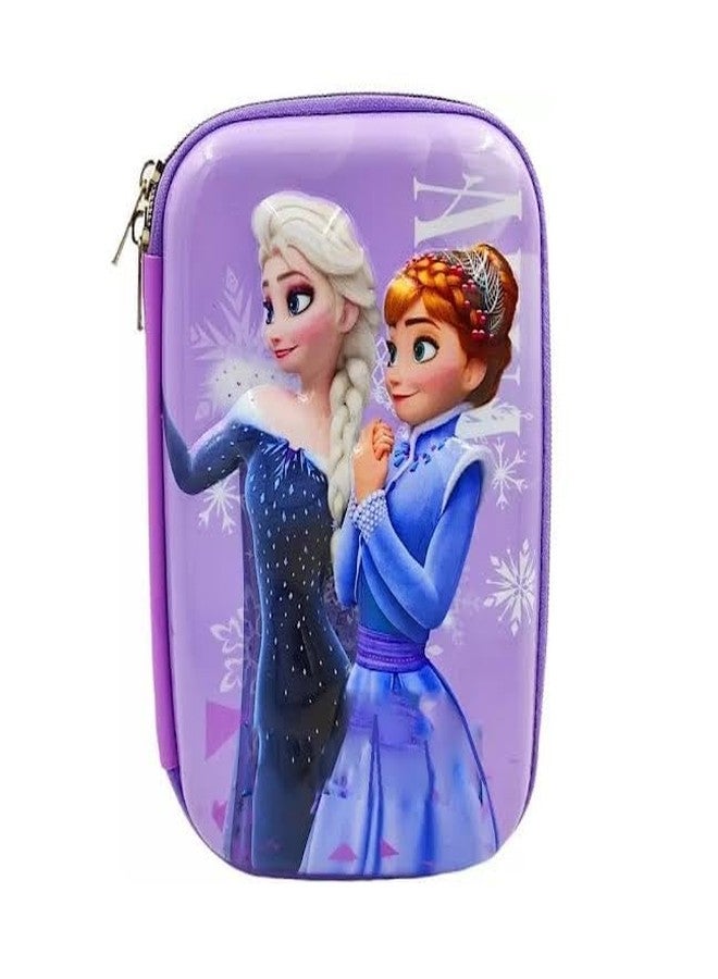 JUGTE Ethylene Vinyl Acetate (Eva) 3D Cover Pencil Case, Pencil Compass School Pouch Organizer For Students, Premium Stylish Pen Holder Pouch Stationery Box (Pencil Pouch Frozen) (Multicolor) - Image 1